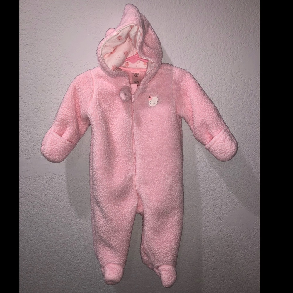 Pink Fluffy Footie Pajamas